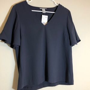 Navy v-neck H&M blouse